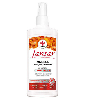 Jantar Medica, mgiełka z wyciągiem z bursztynu do włosów zniszczonych, 200 ml