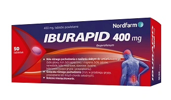 Iburapid 400 mg, tabletki na ból i gorączkę różnego pochodzenia, 50 szt.