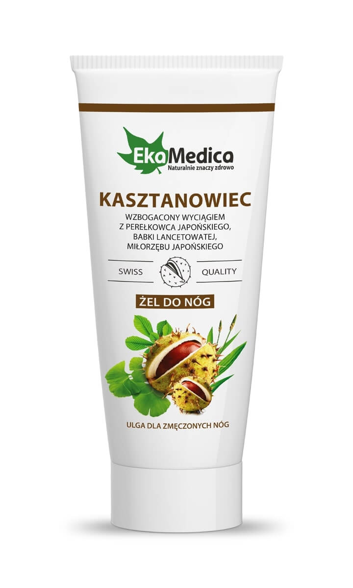 EkaMedica Kasztanowiec, żel do zmęczonych nóg wzbogacony roślinnymi wyciągami, 200 ml