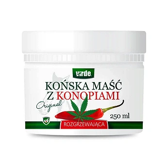 Virde Końska Maść, rozgrzewająca z konopiami, 250 ml