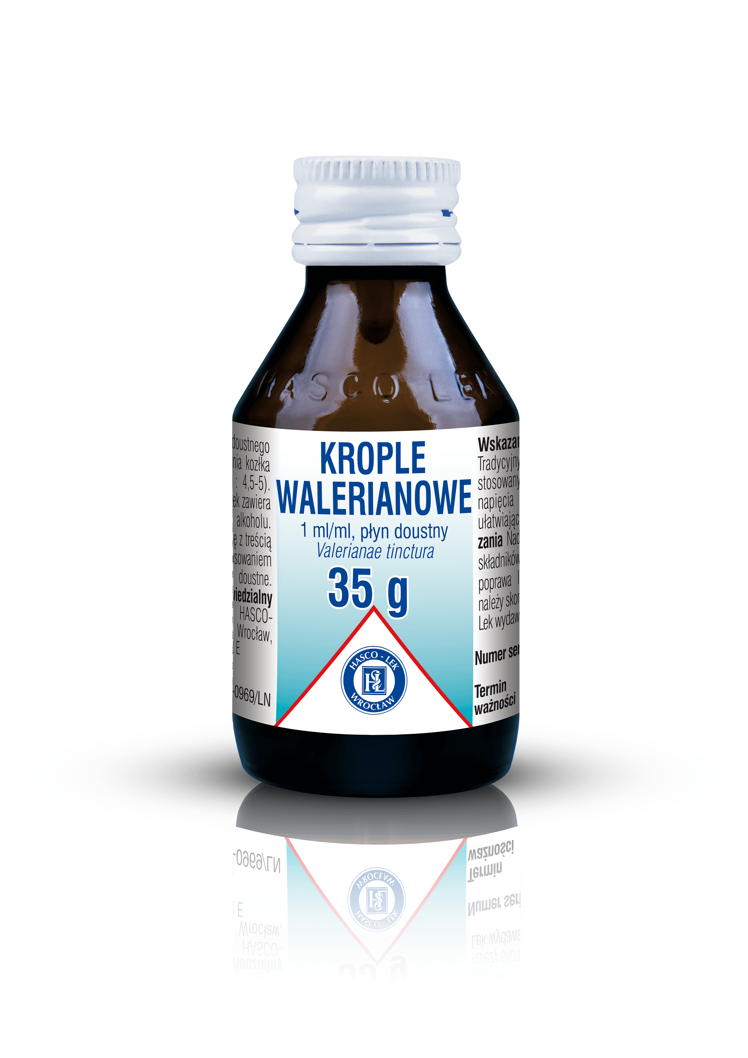 Krople walerianowe o działaniu uspokajającym, 35 g
