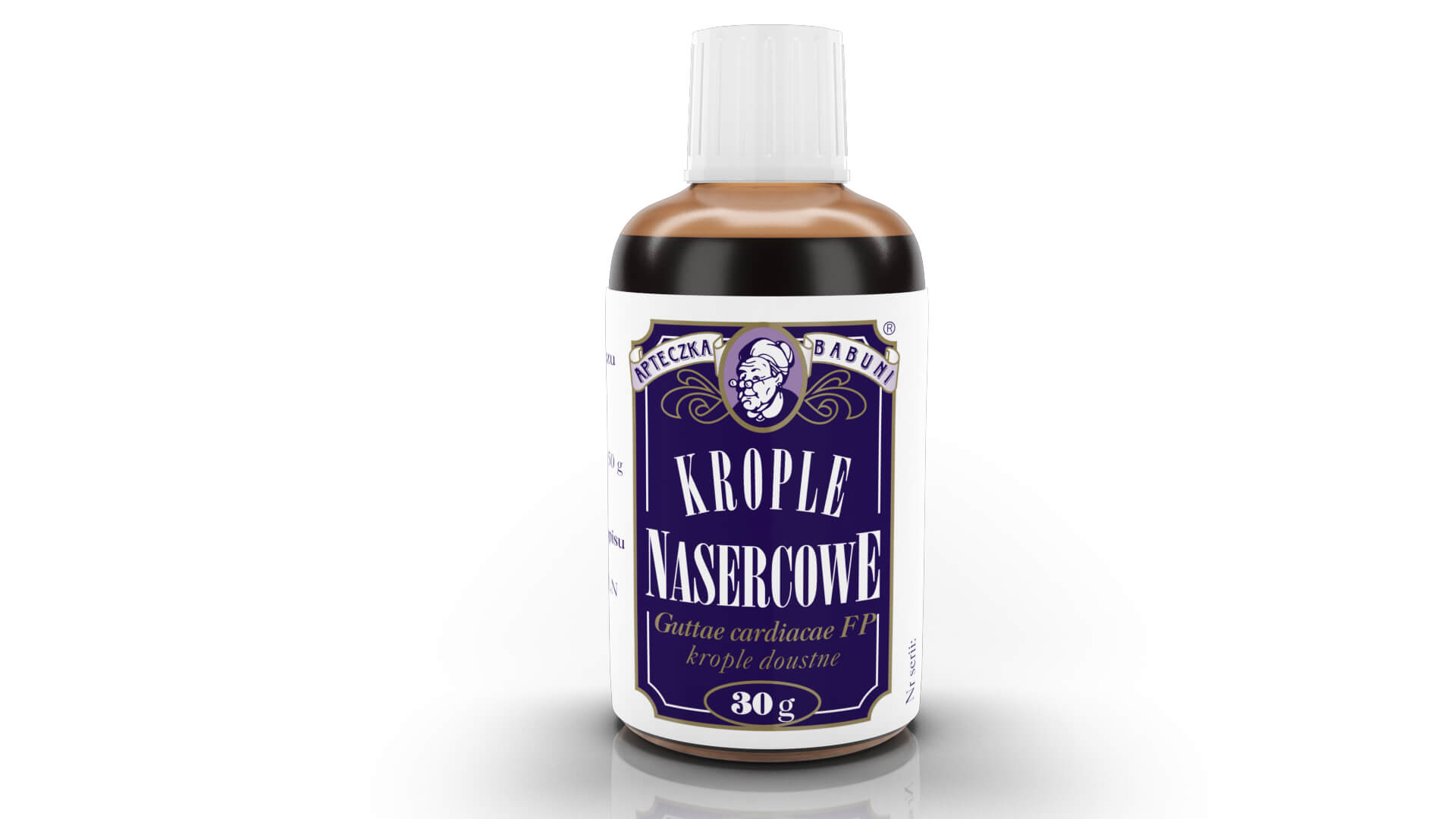 Krople nasercowe  doustne, w dolegliwościach związanych z zaburzeniami rytmu serca, 30 g