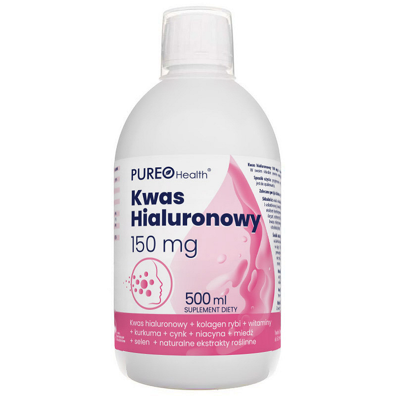 PUREO Helath Kwas hialuronowy płyn, 500 ml