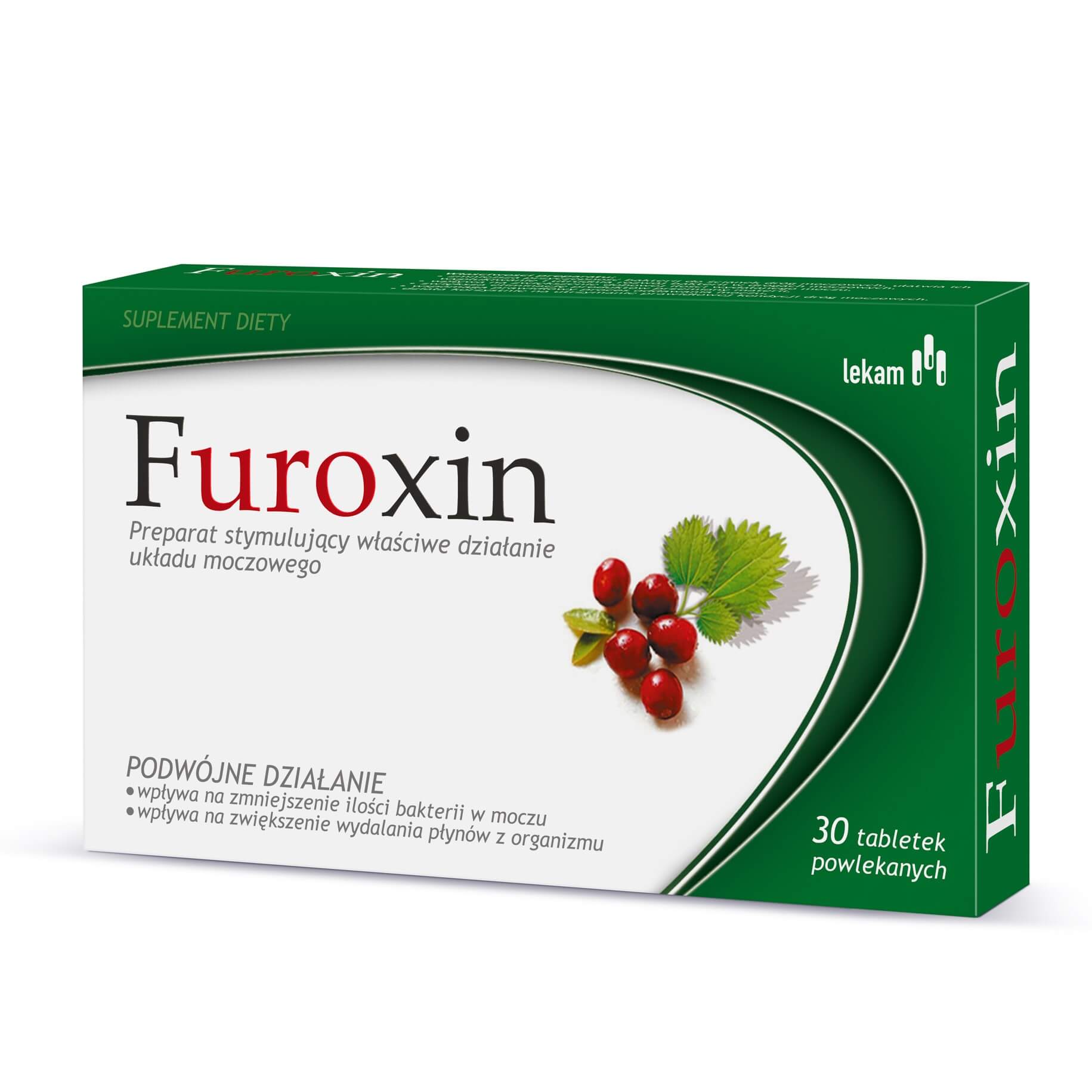 Furoxin, tabletki powlekane ze składnikami wspierającymi układ moczowy, 30 szt.
