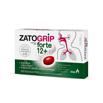 Zatogrip forte 12+, tabletki powlekane ze składnikami wzmacniającymi odporność, 15 szt.
