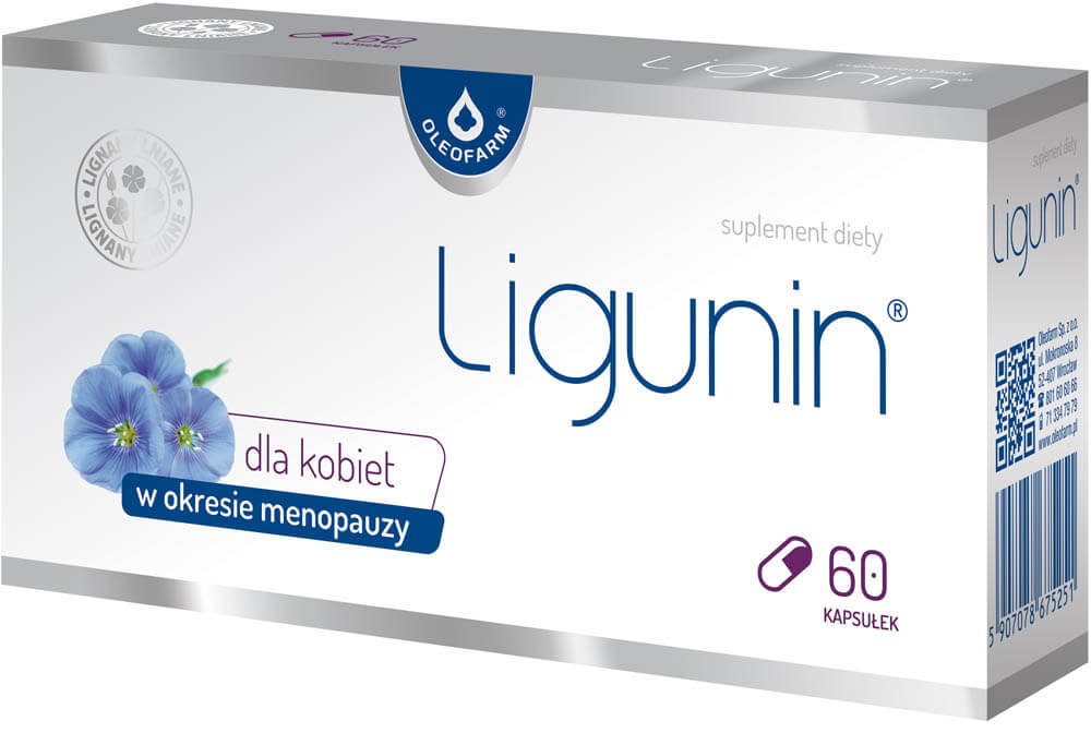 Ligunin, kapsułki dla kobiet ze składnikami wspomagającymi w okresie menopauzy, 60 szt.