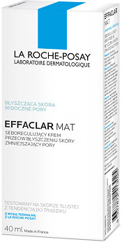 La Roche-Posay Effaclar Mat, Seboregulujący krem przeciw błyszczeniu skóry, 40 ml