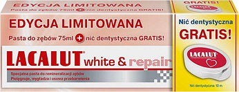 Lacalut White & Repair, zestaw: pasta do zębów 75 ml + nić dentystyczna gratis