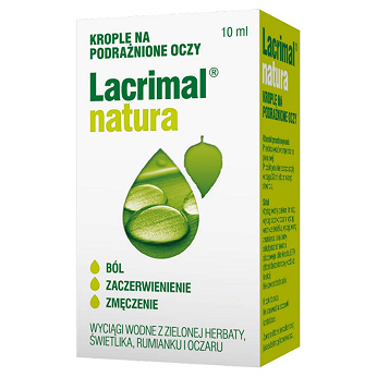 Lacrimal natura , krople na podrażnione oczy, 10 ml