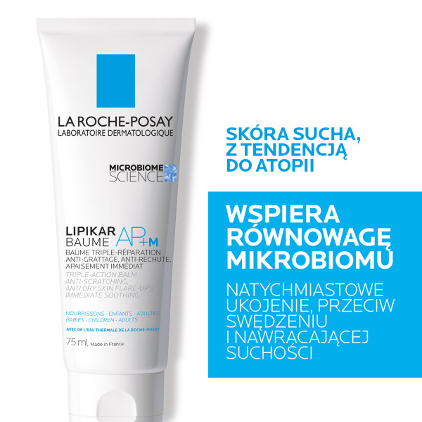 La Roche-Posay Lipikar Baume AP+M, Balsam Regenerujący do Ciała, 75 ml