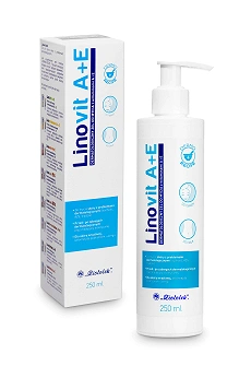 LINOVIT A+E Dermatologiczny żel , do mycia twarzy i ciała z witaminami A i E, 250 ml