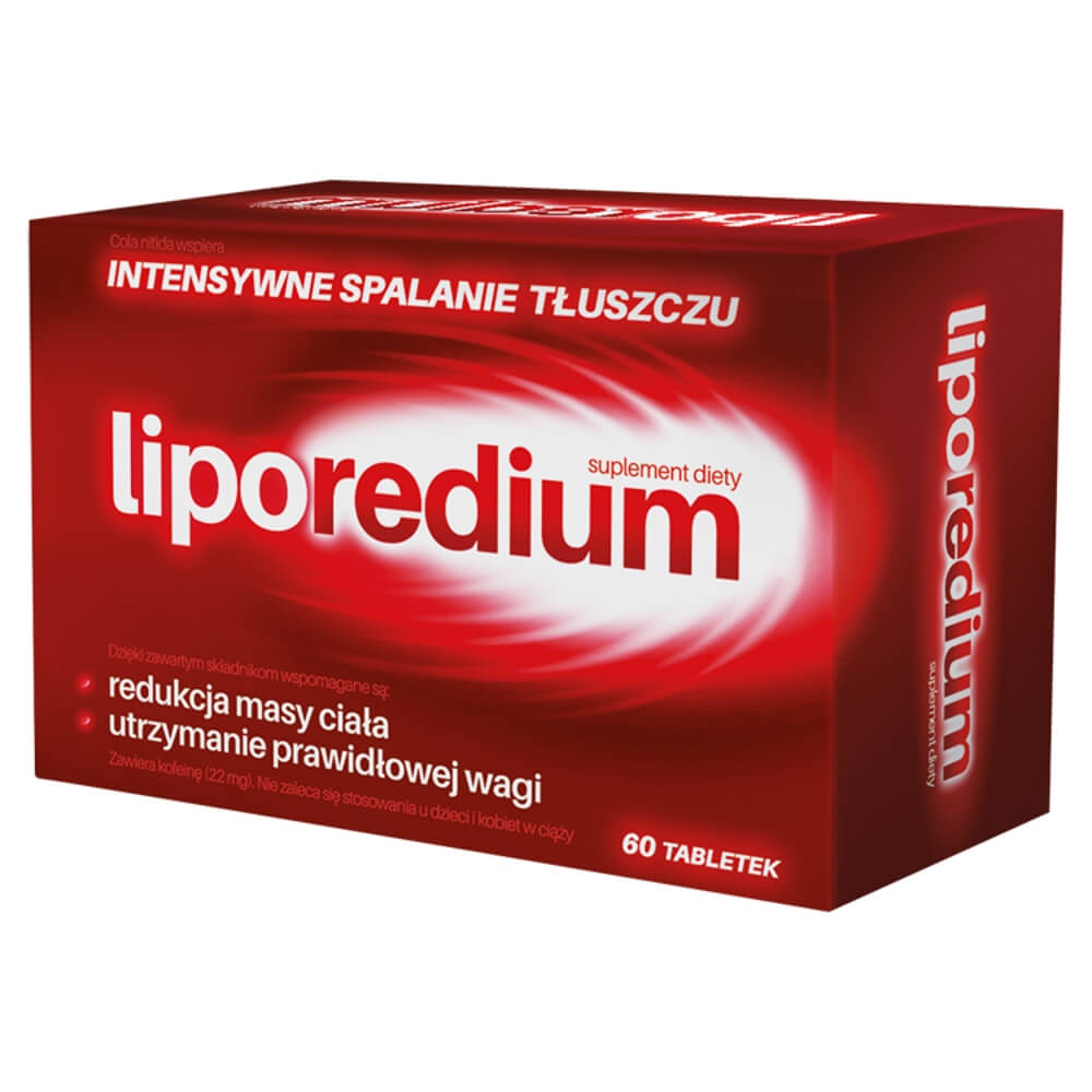 Liporedium, tabletki ze składnikami wspierającymi utrzymanie prawidłowej wagi, 60 szt.