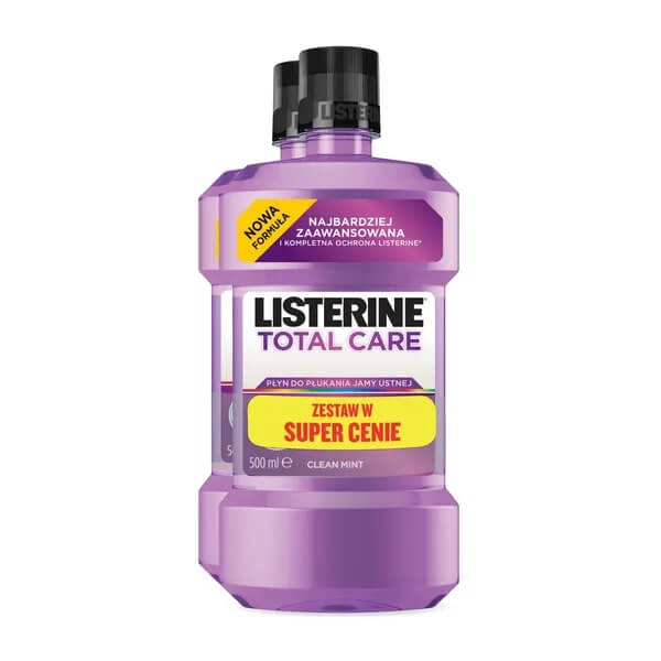 Listerine Total Care , płyn do płukania ust, zestaw 2 x 500 ml