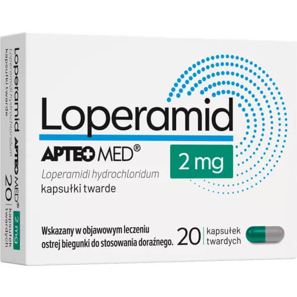 Loperamid APTEO MED , tabletki wskazane do stosowania przy ostrej biegunce, 20 szt.