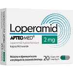 Loperamid APTEO MED  tabletki wskazane do stosowania przy ostrej biegunce, 20 szt.