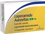 Loperamide Aurovitas kapsułki na biegunkę, 10 szt. 