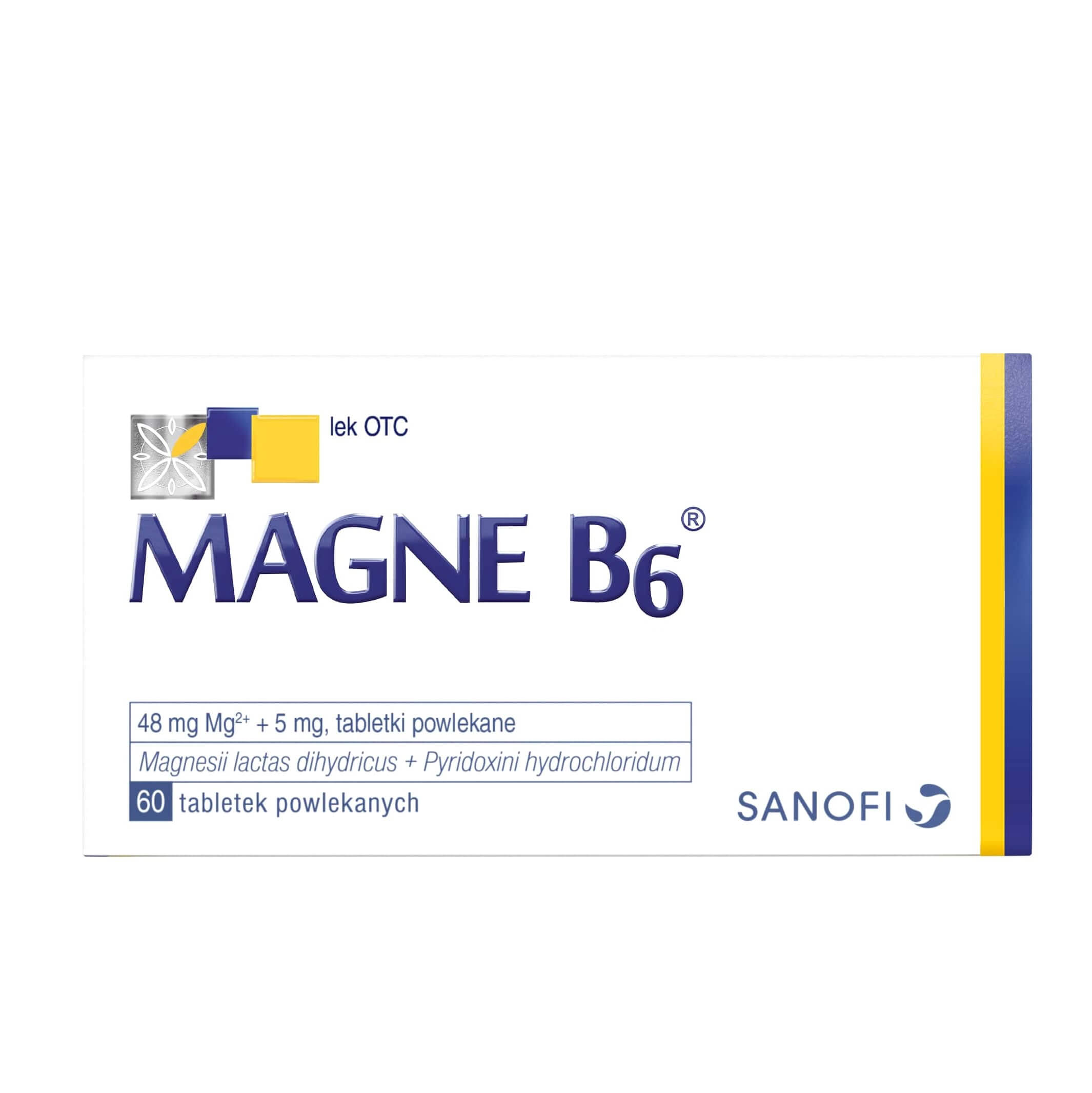 Magne B6 , tabletki na niedobory magnezu i witaminy B6, 60 szt.