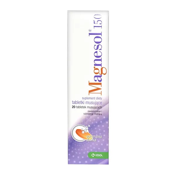 Magnesol 150 tabletki musujące z magnezem, 20 szt.