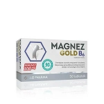 Magnez Gold B6 tabletki ze składnikami wspierającymi funkcjonowanie układu nerwowego, 50 szt.