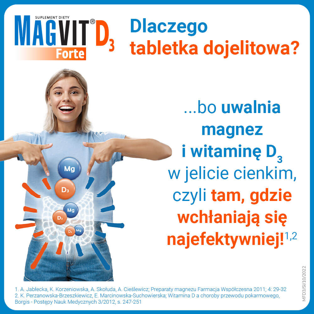 Magvit D3 Forte, tabletki, 50 szt. KRÓTKA DATA 30.06.2025