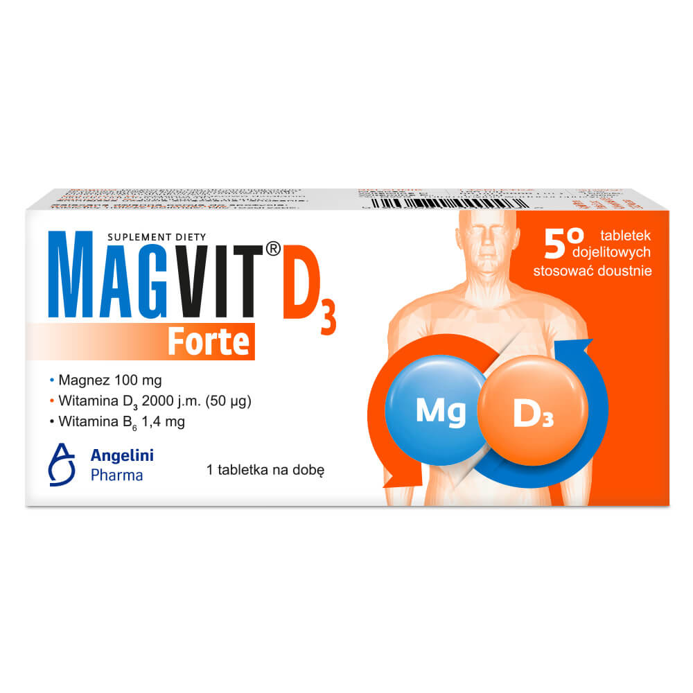 Magvit D3 Forte, tabletki, 50 szt. KRÓTKA DATA 30.06.2025