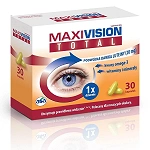 MaxiVision Total kapsułki z luteiną polecane dla osób noszących okulary, 30 szt.