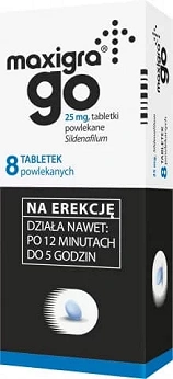 Maxigra Go, tabletki na potencję, 0,025 g, 8 szt.