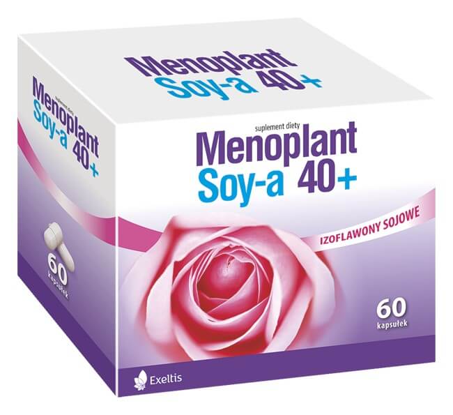 Menoplant Soy-a 40+ , kapsułki ze składnikami łagodzącymi objawy menopauzy, 60 szt.