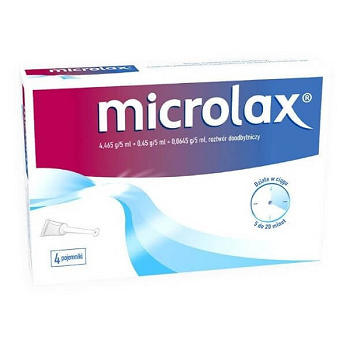 Microlax, wlew doodbytniczy o działaniu przeczyszczającym, 5 ml x 4
