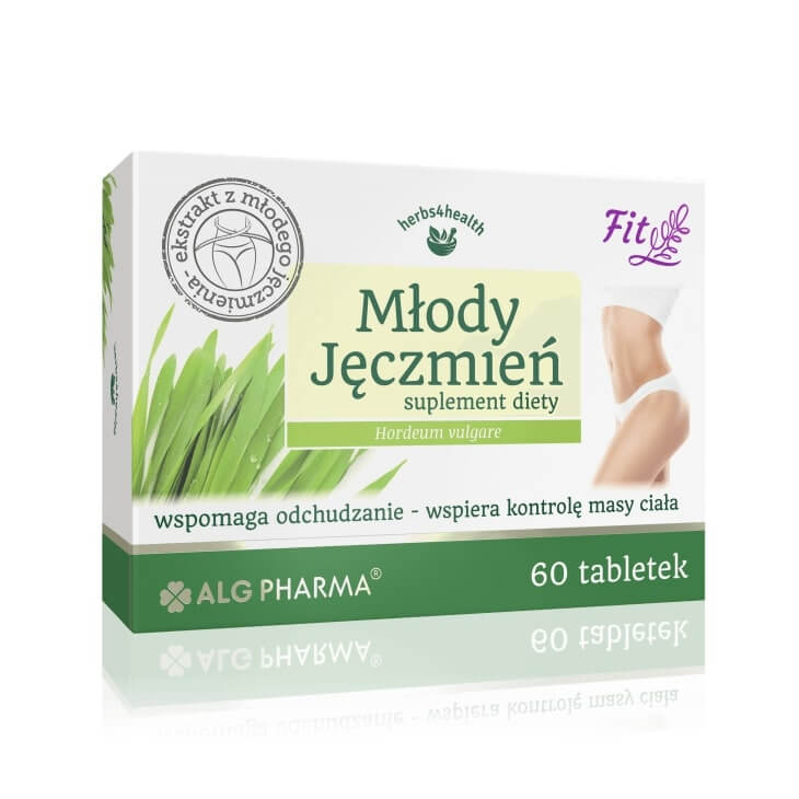 Młody jęczmień , tabletki ze składnikami wspierającymi kontrolę masy ciała, 60 szt.