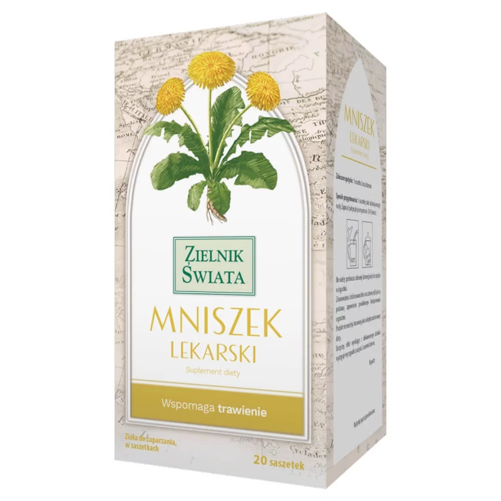 Mniszek Lekarski, zioła do zaparzania w saszetkach, 20 szt.