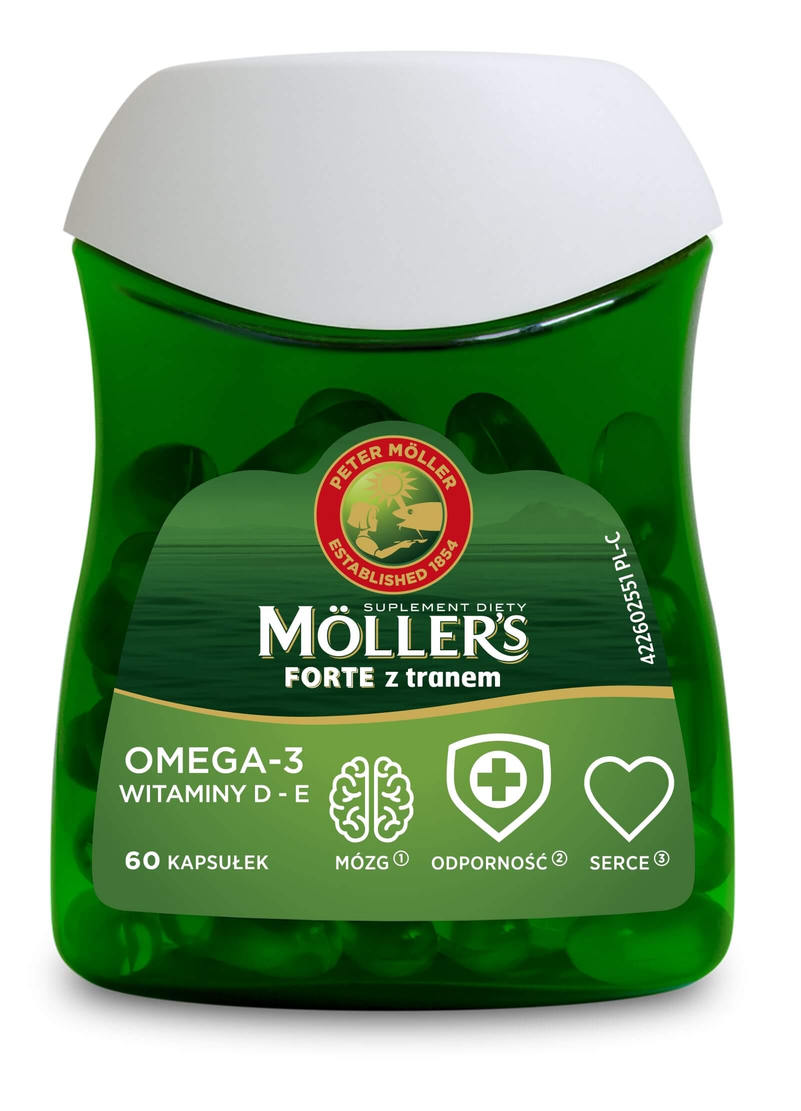 Mollers Forte kapsułki z tranem, 60 szt.