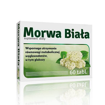 Morwa biała, tabletki ze składnikami pomagającymi w utrzymaniu równowagi metabolicznej węglowodanów, 60 szt.