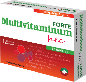 Multivitaminum Forte Hec, tabletki zawierające kompleks witamin, 30 szt.