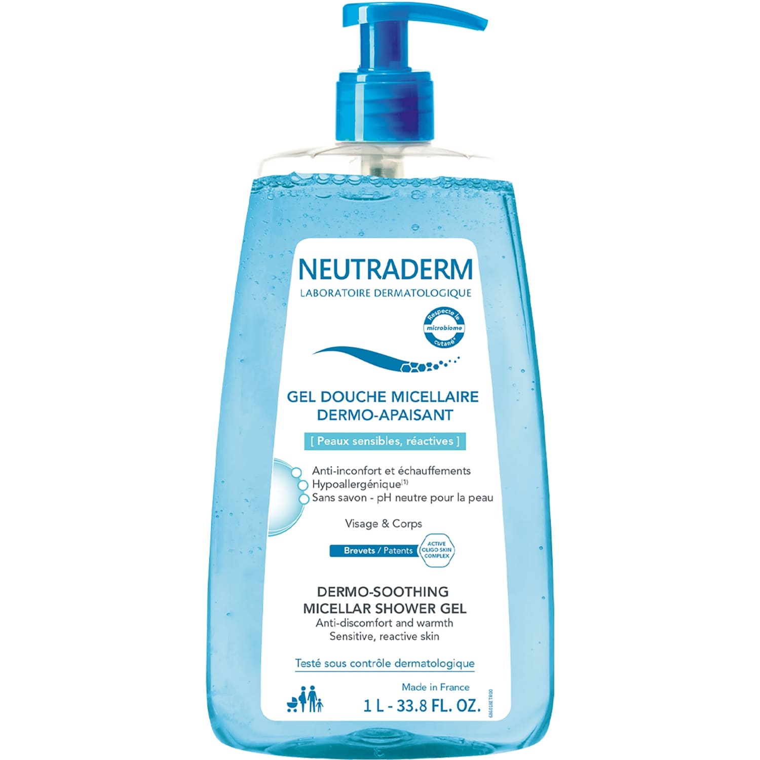 NEUTRADERM, micelarny żel pod prysznic, 1000 ml