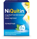 NiQuitin pastylki do ssania wspomagające rzucenie palenia, 72 szt.