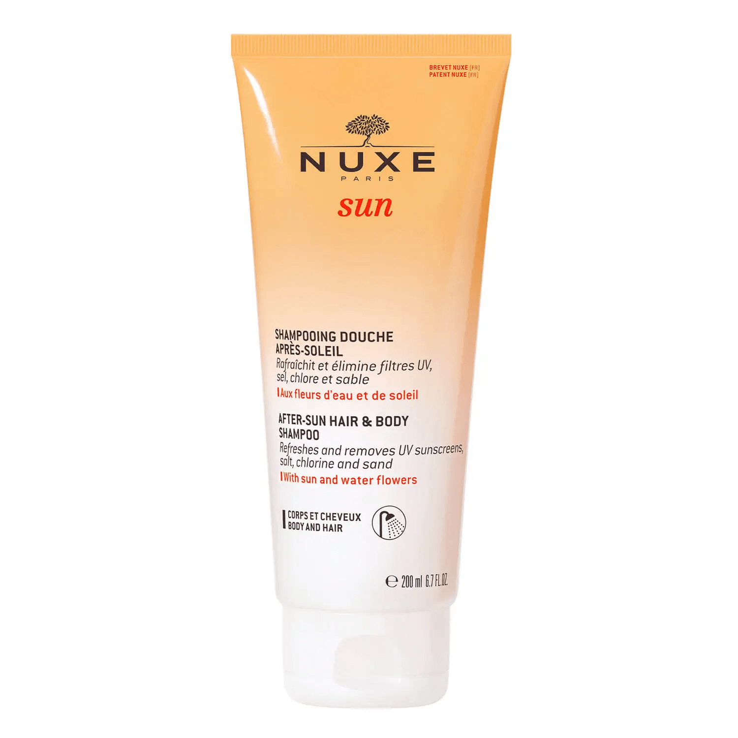 NUXE Sun, żel pod prysznic po opalaniu, do ciała i włosów 200 ml