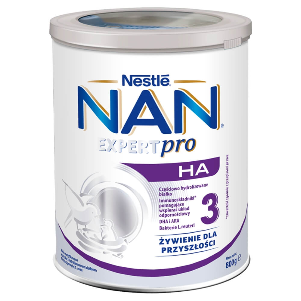 NAN Expert Pro HA 3, mleko następne dla niemowląt powyżej 1 roku życia, 800 g