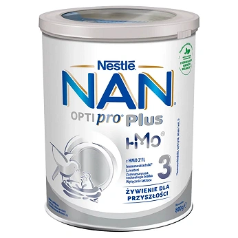 NAN OptiPro Plus 3, mleko modyfikowane dla dzieci po 1 roku życia, 800 g