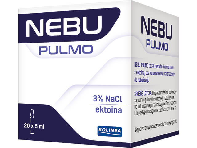 NEBU PULMO 3%, roztwór do inhalacji, 20 ampułek 5 ml