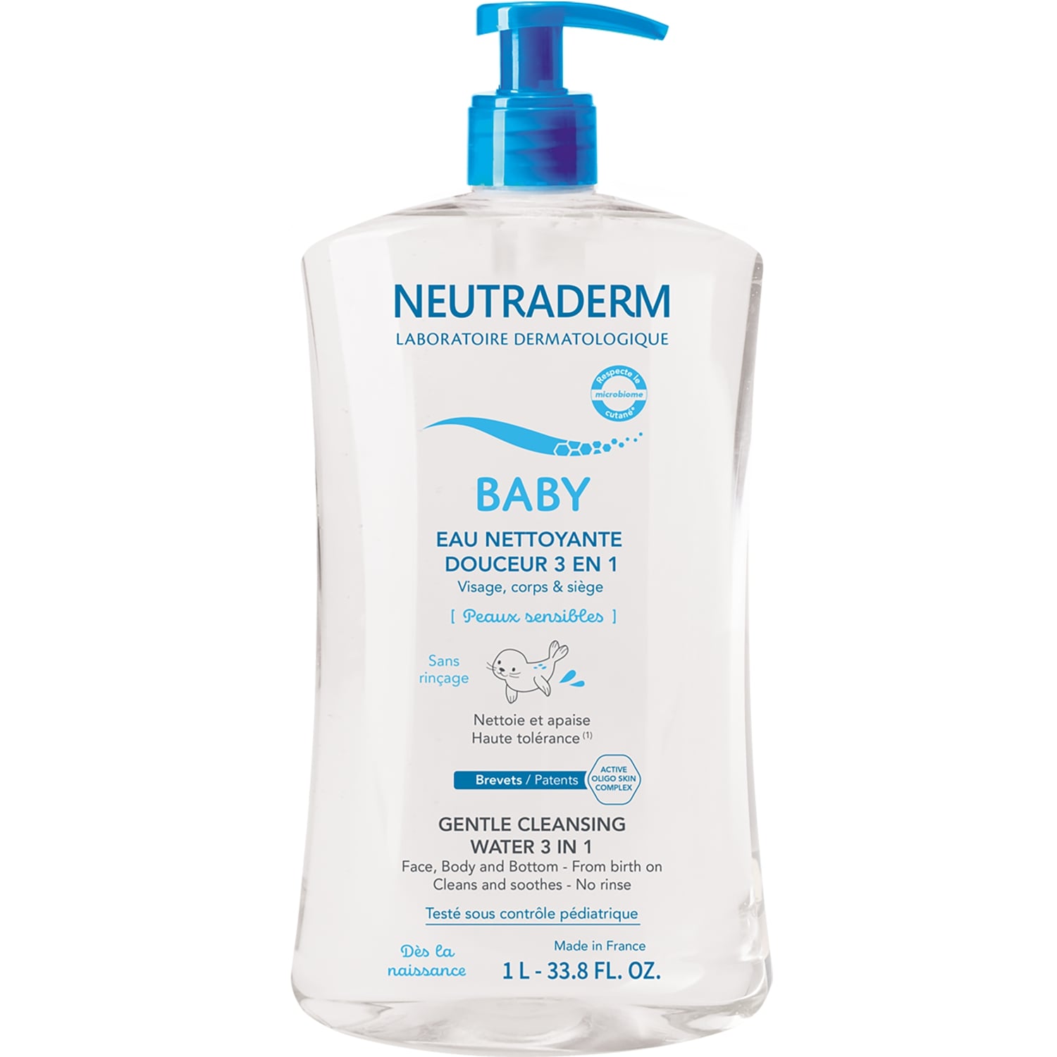 NEUTRADERM BABY , łagodna woda myjąca 3w1 1000 ml