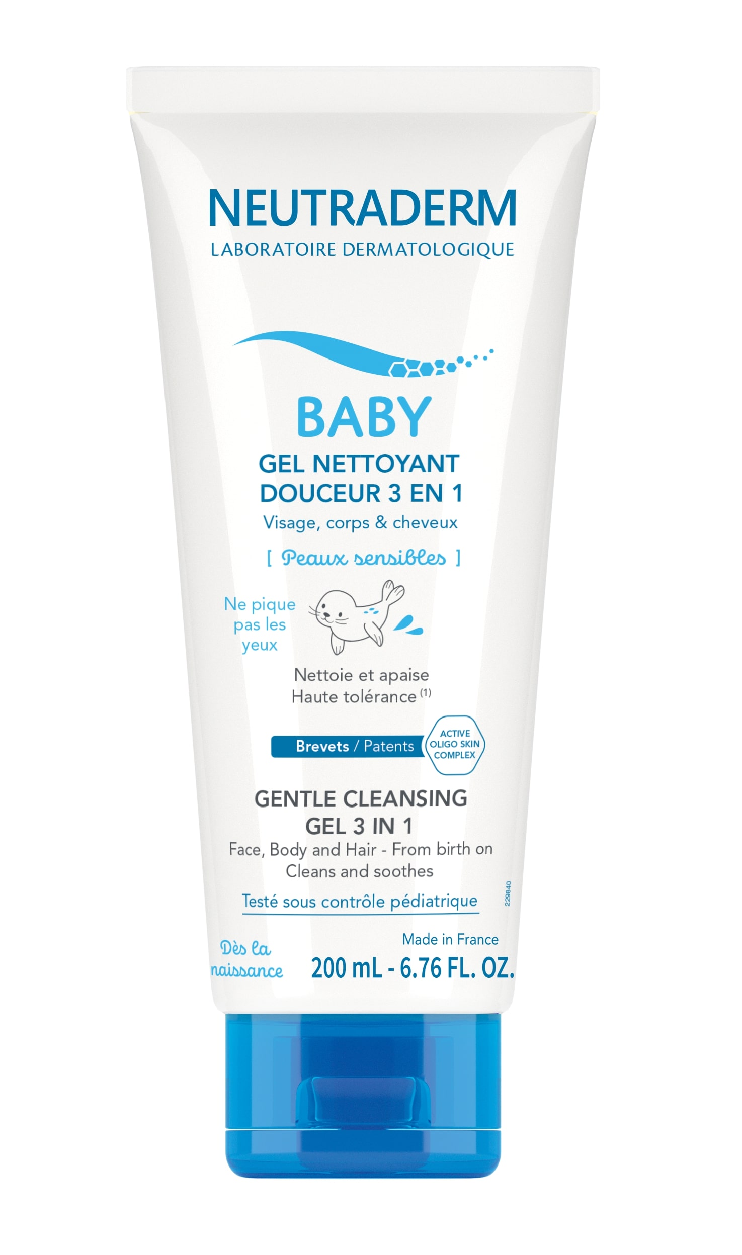 NEUTRADERM BABY , łagodny żel myjący 3w1, 200 ml