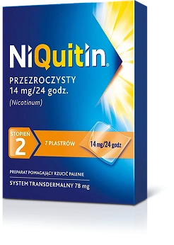NiQuitin, plastry wspomagające rzucenie palenia, 7 szt.