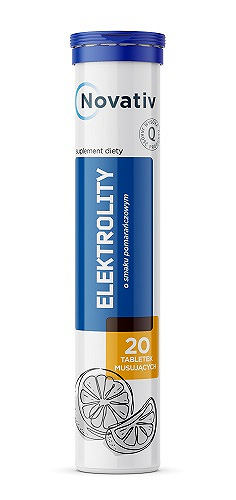 Novativ Elektrolity, 20 tabletek musujących
