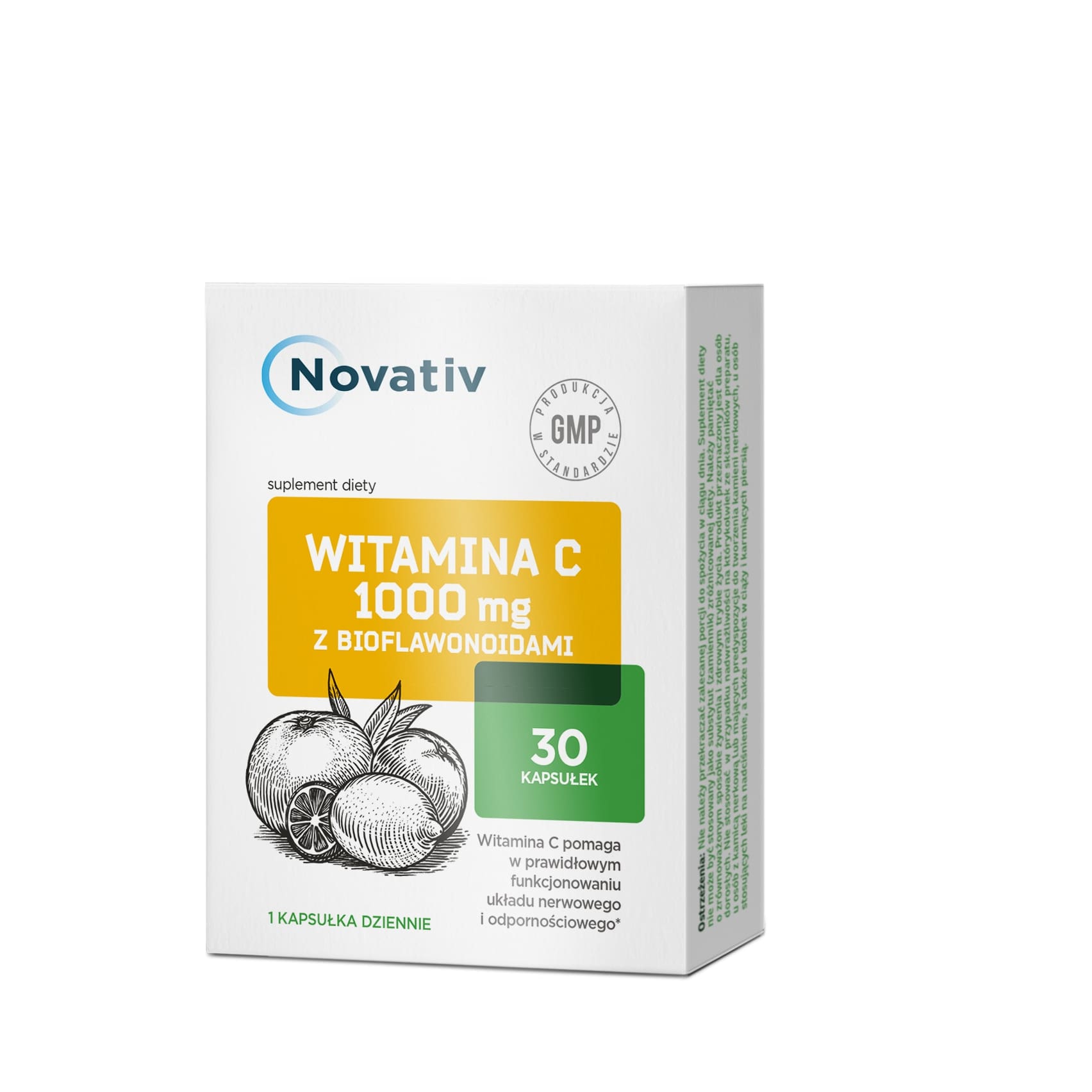 Novativ, Witamina C 1000 mg z bioflawonoidami, 30 szt.