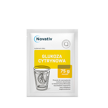 Glukoza, proszek do sporządzenia roztworu doustnego o smaku cytrynowym, 75 g