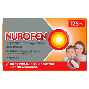 Nurofen, czopki dla dzieci, 10 szt.