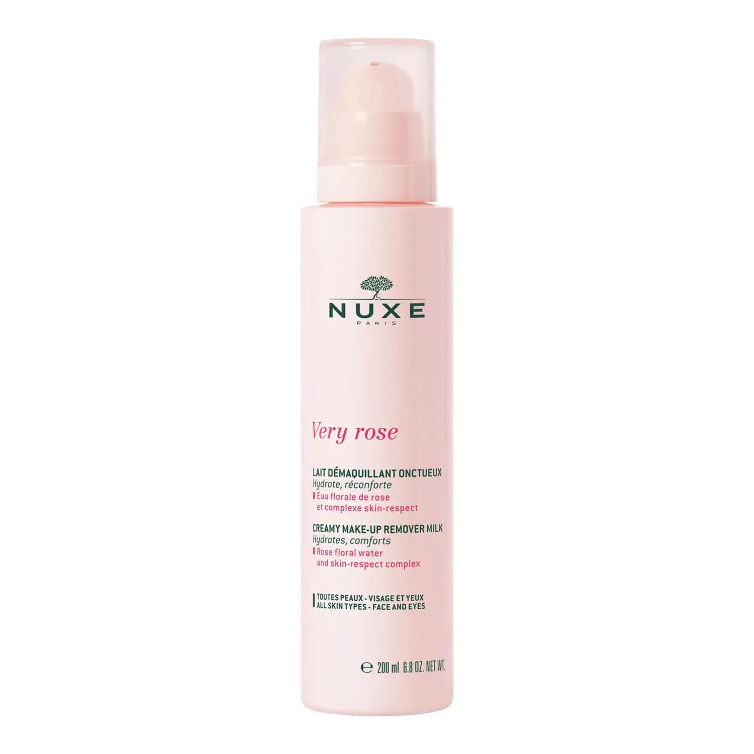 NUXE Very Rose, mleczko kremowe do demakijażu, 200 ml