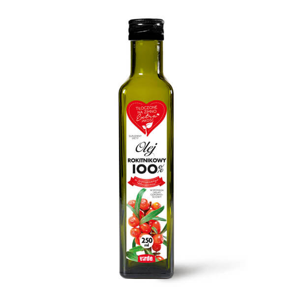 Olej rokitnikowy  ze składnikami wspierającymi działanie układu pokarmowego, 250 ml
