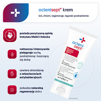 Octenisept Protect & Repair, krem łagodzący suchą, popękaną skórę, 50 ml